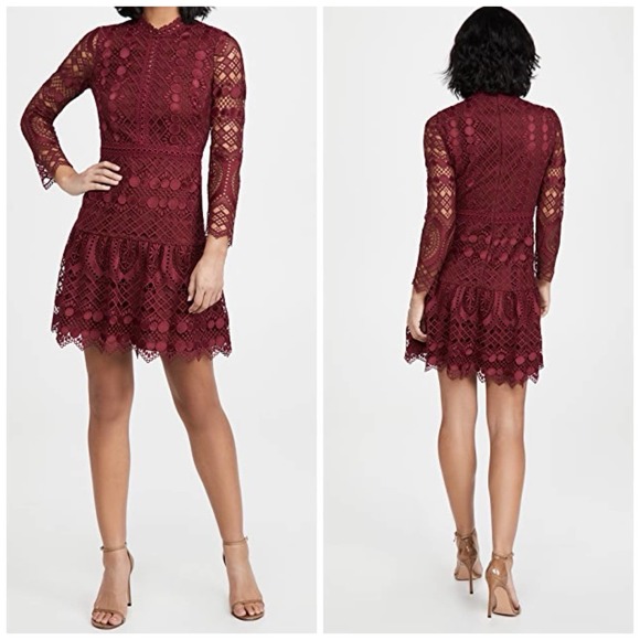 Shoshanna Dresses & Skirts - Shoshanna Alycia Dress in Garnet Red
